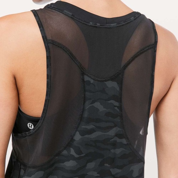 Lululemon Sculpt Tank II in Sequoia Camo Print Deep Coal Black - Picture 3 of 7